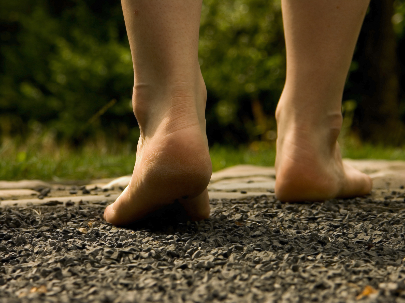 Healthy walking on barefoot paths and through Nordic Walking
